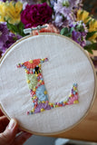 Initial Embroidery Kit | Pastel Rainbow