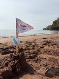 Hand Embroidered Sandcastle Flag