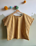 Mustard Gingham Top