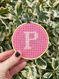 Mini Initial Cross Stitch Kit | Various Colours