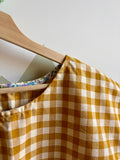 Mustard Gingham Top