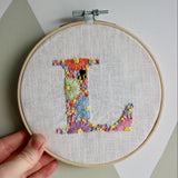 Initial Embroidery Kit | Pastel Rainbow