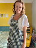 Blue Gingham Dungerees