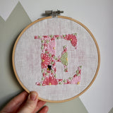 Initial Embroidery Kit | Pink and Green