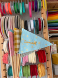 Hand Embroidered Sandcastle Flag