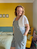 Blue Gingham Dungerees