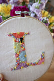 Initial Embroidery Kit | Pastel Rainbow