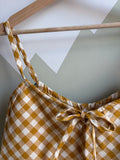 Mustard Gingham Frilly Top