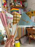 Hand Embroidered Sandcastle Flag