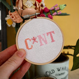 Tiny Swearing Cross Stitch Kit | C*nt