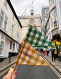 Hand Embroidered Sandcastle Flag