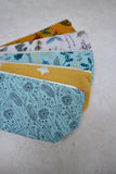 Mustard with Silver Stars Pencil Case