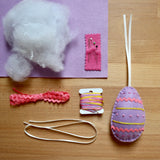 Make your own Embroidered Easter Egg Decorations KIT | Assorted Colours