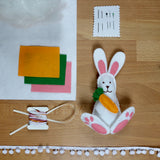 Make your own Felt Easter Decorations KIT | Bunny | Chick | Carrot