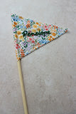 Hand Embroidered Sandcastle Flag