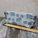 Grey Elephants Pencil Case