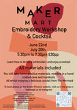 Hand Embroidery Workshop for Beginners with SimplyWishes at Maker Mart, Exeter