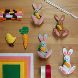 Make your own Felt Easter Decorations KIT | Bunny | Chick | Carrot