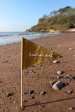 Hand Embroidered Sandcastle Flag