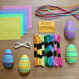 Make your own Felt Easter Decorations KIT | Embroidered Easter Egg Bundle