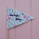 Hand Embroidered Sandcastle Flag